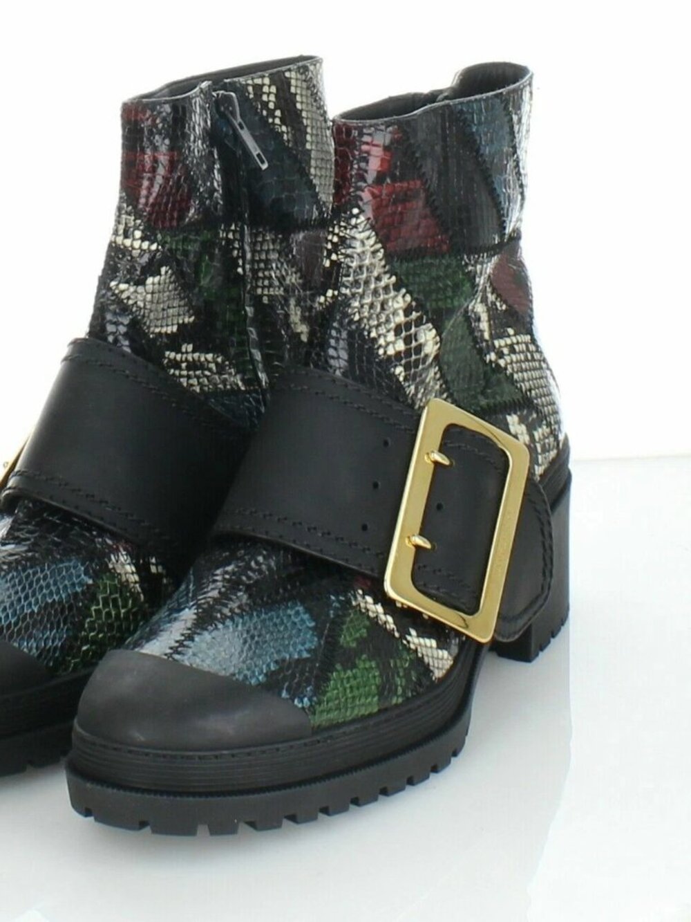 NEW Burberry Whitchester Genuine Snakeskin Zip Boots size 40.5 M $2295